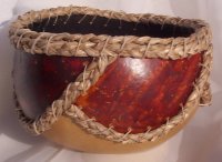 Autumn Colors Embellished Gourd