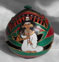 Egyptian Flute Player Goddess Gourd